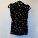 Kate Spade Tops | Kate Spade Floral Blouse Size Xxs | Color: Black/Pink | Size: Xxs