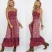 Free People Dresses | Free People Yesica Floral Maxi Cottagecore Dress Red Size 4 | Color: Red | Size: 4