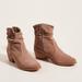 Anthropologie Shoes | Anthropologie Barcelona Suede Slouchy Short Cowboy Ankle Boot Booties Slouch 36 | Color: Cream/Pink | Size: 36eu