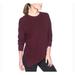 Athleta Sweaters | Athleta Rest Day Asymmetrical Hem Crewneck Sweater Burgundy Sz Medium Silk Blend | Color: Red | Size: M