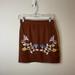 Urban Outfitters Skirts | Daisy Street Floral Embroidered Brown Skirt Boho | Color: Brown/Red | Size: M