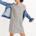 Madewell Dresses | Madewell Button Back Tee Dress | Color: Gray/White | Size: L