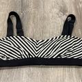 Athleta Swim | Athleta 34 B/C Swim Top Bra Striped K1 | Color: Black/White | Size: 34 B/C