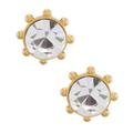 Kate Spade Jewelry | Kate Spade Flying Colors Crystal Bezel Gold Stud Earrings | Color: Gold | Size: Os