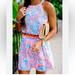 Lilly Pulitzer Other | Lilly Pulitzer Selina 2 Two Piece Set Skirt Crop Top Pink Sun Ray Summer Siren 4 | Color: Blue/Pink | Size: Os