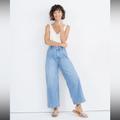 Madewell Jeans | Madewell New W/Tags On Pleated Wide-Leg Jeans In Kinnon Wash Size 4 | Color: Blue | Size: 4
