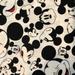 Disney Other | Mickie Mouse Cotton Fabric Quilting Fabric Cotton Woven Material | Color: Black/White | Size: Lot Of Fat Quarters