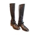 Coach Shoes | Coach Mabel Leather Western Chain Riding Boots In Color Dark Smoke Size 9 A00229 | Color: Brown | Size: 9