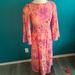 Free People Dresses | Euc Free People Melrose Dress With Flared Sleeves In Clementine-Size 0 Xs | Color: Orange/Pink | Size: 0