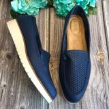 Giani Bernini Shoes | Giani Bernini Graysonn Blue Memory Foam Wedge Loafers 9m | Color: Blue | Size: 9