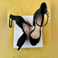 Jessica Simpson Shoes | Jessica Simpson Black Suede Ankle Strap Evening Shoes | Color: Black | Size: 11