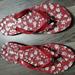 Coach Shoes | Coach Abigail Red Floral Flip Flops 5-6 | Color: Red | Size: 6-7