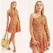 Free People Dresses | Free People Jules Orange Floral One Shoulder Mini Dress 2 | Color: Orange | Size: S