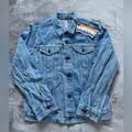 Levi's Jackets & Coats | Levi’s Premium Pride Trucker Jean Jacket Tie Dye Denim Use Your Voice! Unisex | Color: Blue | Size: Various