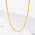 Anthropologie Jewelry | 14k Gold Filled Gold Flat Snake Chain Necklace | Color: Gold | Size: Os