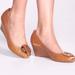 Tory Burch Shoes | Hp Tory Burch Sally Tan Pebbled Leather Peep Toe Wedges | Color: Tan | Size: 8