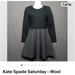 Kate Spade Dresses | - Kate Spade Saturday Part Wool Dress Size Medium Euc | Color: Black/Gray | Size: 10