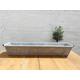 Long Zinc Trough Planter - Grey Metal Rectangle Plant Pot - Window Box - Galvanised Zinc Outdoor Garden Planter Box - Modern Planter 6 sizes