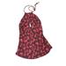 Free People Dresses | Free People Floral Halter Tie Mini Dress Top | Color: Black/Red | Size: S