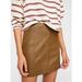 Free People Skirts | Free People Modern Femme Vegan Mini Skirt - Size 6 | Color: Brown/Tan | Size: 6