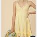 Free People Dresses | Free People Sunshine Melina Sun Dress Yellow Strappy Lace Ruffle L M | Color: Yellow | Size: M