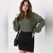 Free People Skirts | Free People Modern Femme Washed/Faded Black Denim Mini Skirt Size 10 | Color: Black/Gray | Size: 10