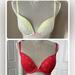 Victoria's Secret Intimates & Sleepwear | 2 Victoria’s Secret Dream Angel Push-Up Bras Size 34d | Color: Red/Yellow | Size: 34d