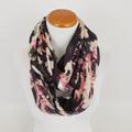American Eagle Outfitters Accessories | American Eagle Floral Scarf Boho Infinity Scarf Lightweight Scarf Wine Pink | Color: Pink/Red | Size: Os