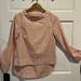 J. Crew Tops | J.Crew Nwt Size 2 Women's Funnel-Neck Drop Hem Striped Pink Brown White Top. | Color: Brown/Pink | Size: 2