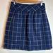 Anthropologie Skirts | Anthropologie Maeve Converging Bits Blue White Tweed Plaid Skirt Size 6 | Color: Blue | Size: 6