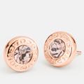 Coach Jewelry | Coach Open Circle Stone Strand Earrings | Color: Gold/Pink | Size: Os