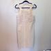 Anthropologie Dresses | Anthropologie Cream Linen/Lace Insert Lined Sleeveless Dress. Size 8. | Color: Cream | Size: 8