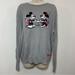 Disney Tops | Disney Parks Mickey And Minnie Long Sleeve Lightweight Cotton/Wool Sweater Xxl | Color: Gray | Size: Xxl