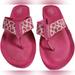 Coach Shoes | Coach Jessalyn Thong Flip Flop Sandals Women's 6.5b Fuchsia Hot Pink Monogram | Color: Pink | Size: 6.5