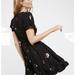 Free People Dresses | Free People Dream Girl Mini Dress In Onyx Combo Strawberry Print | Color: Black/Red | Size: 0