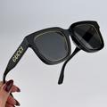 Gucci Accessories | Gucci Gg1136sa 001 Sunglasses Black/Gold Grey Square Women Gg 1136sa | Color: Black/Gray | Size: Os