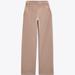 Zara Pants & Jumpsuits | Net Zara Straight Leg Pants W Pockets In Sand | Color: Cream/Pink | Size: M