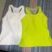 Nike Tops | 2 Nike Sports Bra Workout Tank Tops Volt & White | Color: White/Yellow | Size: S