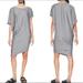 Athleta Dresses | Athleta Gray Asymmetrical Oversized Mini T-Shirt Dress Xs Nwot | Color: Gray | Size: Xs