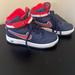 Nike Shoes | Boys Nike High Top Sneakers Size 4y. | Color: Blue/Red | Size: 4bb