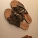 Free People Shoes | Free People Leather Slides | Color: Black/Brown | Size: 7