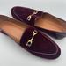 Coach Shoes | Coach Red Velvet Horse Bit Loafer Size 7.5 Velour Slip On Shoes Womens Fg3112 | Color: Red | Size: 7.5