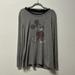 Disney Tops | Euc Bedazzled Mickey Mouse Long Sleeve Top Large | Color: Gray | Size: L