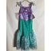 Disney Costumes | Disney Princess Ariel The Little Mermaid Girls Sequin Glitter Costume 9/10 | Color: Green/Purple | Size: Osbb