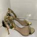 J. Crew Shoes | J.Crew Gold Leather Heels With Ankle Buckle Strap Sz Women’s 10 | Color: Gold | Size: 10