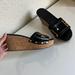 Tory Burch Shoes | Black Tory Burch Pamela Wedges Sandals | Color: Black | Size: 6