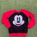 Disney Shirts & Tops | Disney Mickey Mouse Sweater 5/6 Preowned Great Condition Casual Disneyland | Color: Black/Red | Size: Unisex 5/6