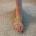 J. Crew Shoes | J.Crew Gold Metallic Flat Sandal | Color: Gold | Size: 10