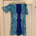 Lilly Pulitzer Dresses | Blue Off Shoulder Lilly Pulitzer Dress Size M | Color: Blue | Size: M