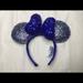 Disney Accessories | Disney Glitter 2020 Minnie Mouse Ears Headband | Color: Blue | Size: Os